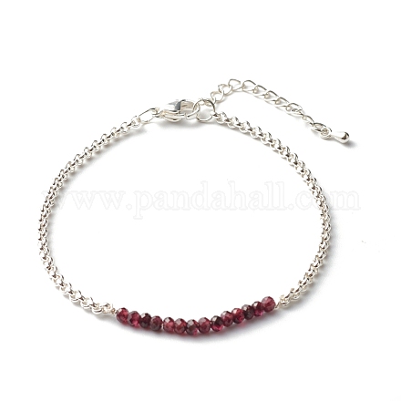 Bracelets en perles de grenat naturel BJEW-JB06384-01-1