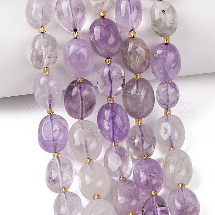 Natürlichen Amethyst Perlen Stränge&nbsp;G-G453-D09-01-1