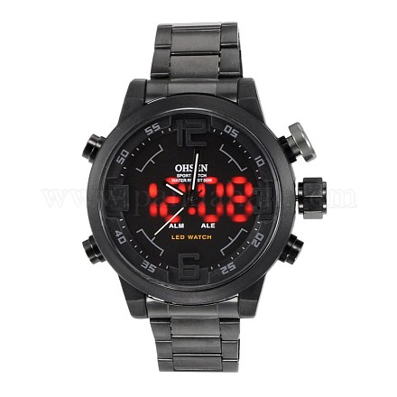 ファッションステンレススチールのメンズ電子腕時計  グレー  70mm WACH-I005-07C-1