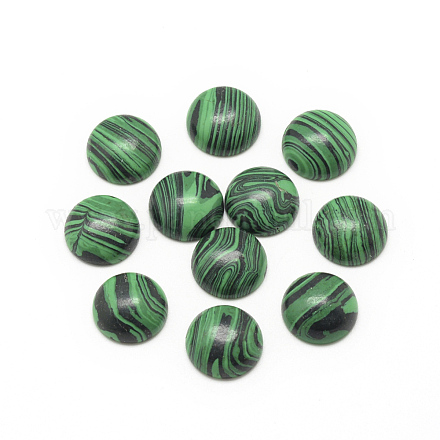 Synthetische Malachit-Cabochons G-R416-12mm-38-1