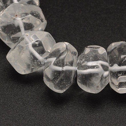 Cuarzo natural hebras pepitas de abalorios de cristal G-M239-11-1