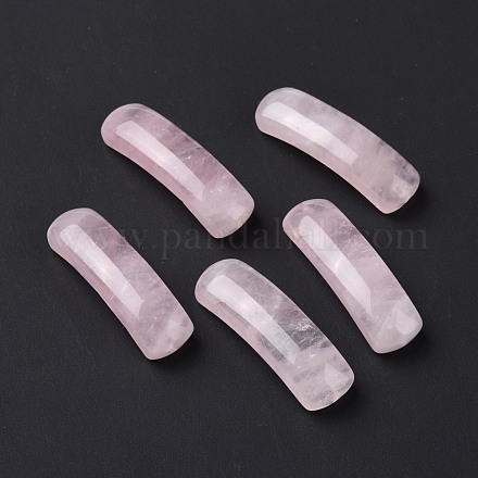 Breloques de connecteur de quartz rose naturel G-D460-02L-1