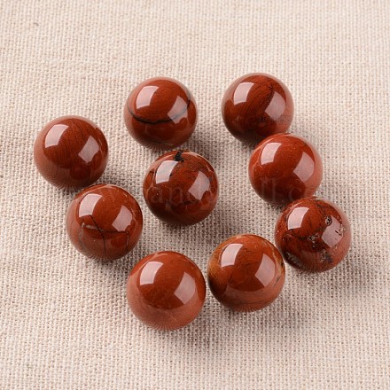 Jaspe rojo natural perlas de bolas redondas G-I174-16mm-05-1