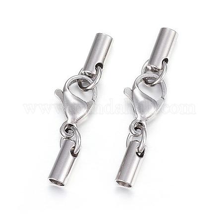 304 Stainless Steel Lobster Claw Clasps STAS-P146-A11-2.5mm-1