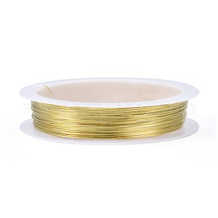 ラウンドクラフト銅線  ニッケルフリー  ゴールドカラー  0.3mm  約82.02フィート（25m）/ロール X-CW0.3mm007-1