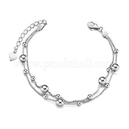 Shegrace 925 bracelets multi-rangs en argent sterling JB499A-1