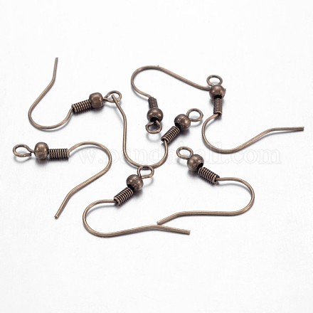 Crochets d'oreilles en laiton bronze antique X-KK-Q361-AB-1
