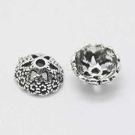 Thai Sterling Silver Bead Caps STER-K171-33AS-1