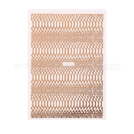 輝く自己粘着ネイルアートステッカー  ネイルチップの装飾用  ヘビの模様  淡い茶色  9.3x6.5cm MRMJ-S047-049K-1