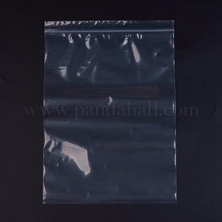 プラスチックジップロックバッグ  再封可能な包装袋  トップシール  セルフシールバッグ  長方形  ホワイト  33x23cm  片側の厚さ：2.7ミル（0.07mm）  100個/袋 OPP-G001-G-23x33cm-1