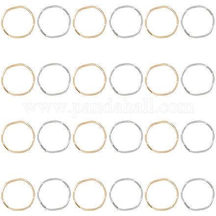 Dicosmetic 120 pz 2 colori anelli di collegamento in ottone KK-DC0002-69-1