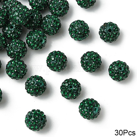 30 Stück Strassperlen aus Polymer-Ton. RB-YW0001-26D-1