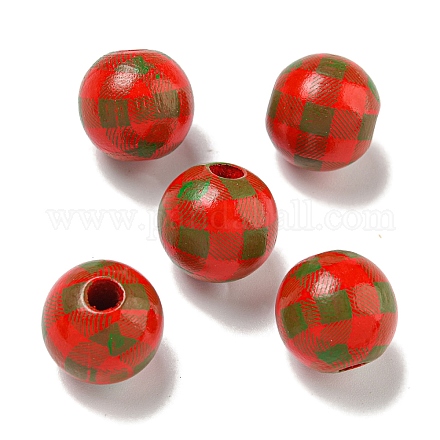 Набивные деревянные европейские бусины WOOD-G022-13A-1