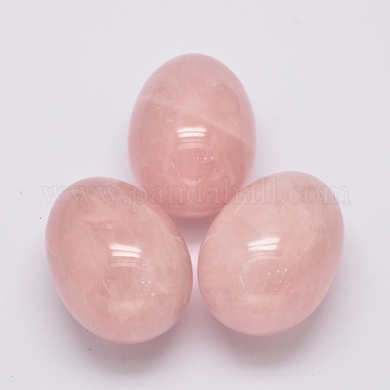 Perles de quartz rose pierre d'oeuf DJEW-L008-24H-1