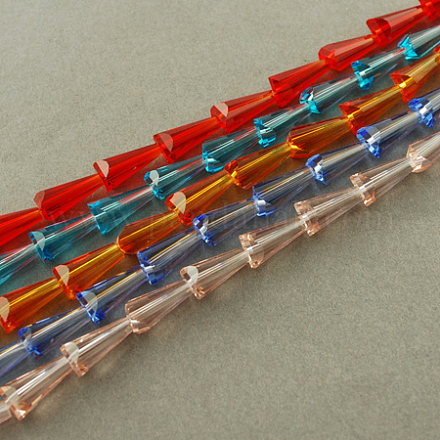Chapelets de perles en verre transparente   GLAA-Q035-M-1