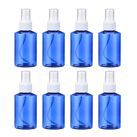100mlの詰め替え可能なペットプラスチックスプレーボトル  液体用の空のポンプボトル  ブルー  4.6x11.8cm  容量：100ml（3.38液量オンス） TOOL-Q024-02B-02-1