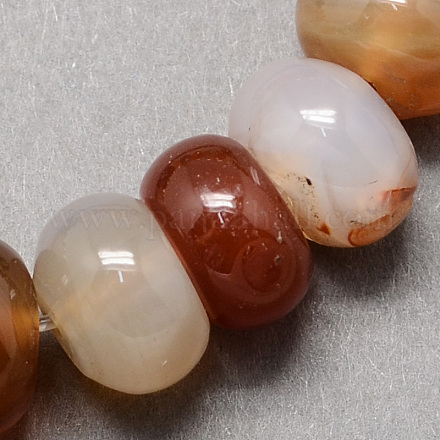 Dyed Natural Red Agate Stone Beads Strands G-105-10mm-05-1