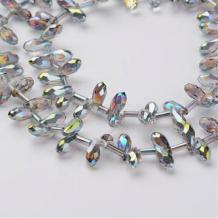 Electroplate Glass Beads Strands EGLA-F113-C13-1