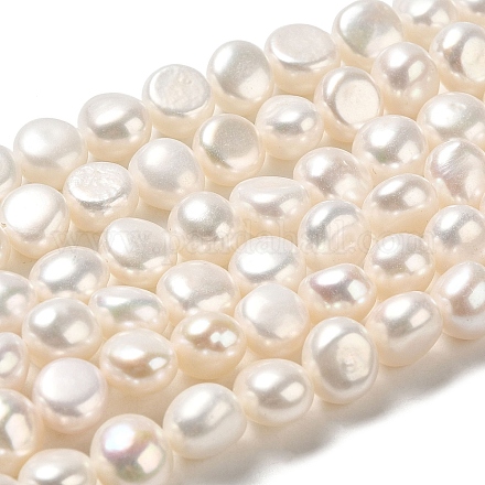 Hebras de perlas de agua dulce cultivadas naturales PEAR-E017-14-1