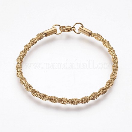 Ion Plating(IP) 304 Stainless Steel Chain Bracelets BJEW-P236-27G-1