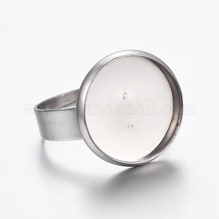 Componentes de anillos de dedo de 304 acero inoxidable ajustables STAS-G187-01P-14mm-1
