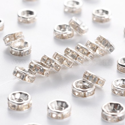 Iron Rhinestone Spacer Beads RB-A009-6MM-S-1