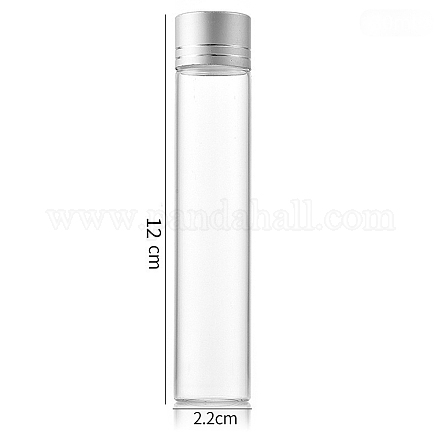 Botellas de vidrio transparente contenedores de abalorios CON-WH0085-77I-01-1