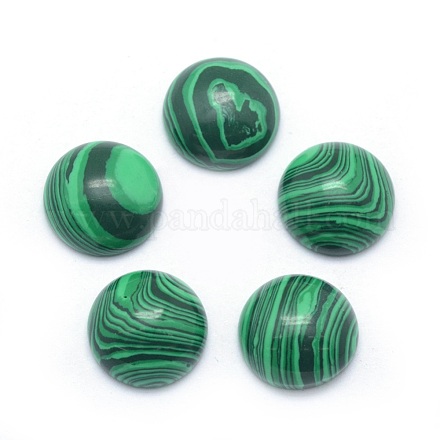 Synthetische Malachit-Cabochons G-P393-R49-10MM-1