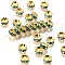 Brass Grade A Rhinestone Spacer Beads, Golden Plated, Rondelle, Nickel Free, Aquamarine, 8x3.8mm, Hole: 1.5mm