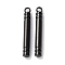 304 Stainless Steel Pendants, Column Bar Charms, Black, 23x3mm, Hole: 1.8mm