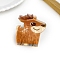 Acrylic Claw Hair Clips, Chocolate, Deer, 59x54mm