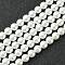 Glass Pearl Beads, Pearlized, Round, Old Lace, 10mm, Hole: 0.7~1.1mm, about 40pcs/Strand, 16''(40.64cm)