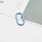 Alloy Spring Gate Rings, Oval, Sky Blue, 50x25mm