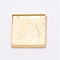 Glass Mosaic Tlies, for Home Decoration or DIY Crafts, Square, Lemon Chiffon, 20x20x4.2mm