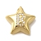 Rack Plating Brass Micro Pave Cubic Zirconia Pendants, Long-Lasting Plated, Cadmium Free & Lead Free, Letter, Real 18K Gold Plated, Letter B, 15.5x16.5x5.5mm, Hole: 3mm