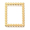 Ion Plating(IP) 201 Stainless Steel Linking Ring, Rectangle, Real 18K Gold Plated, 20x16x1mm,