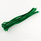 Round Pipe Cleaner Chenille Stick, with Iron Wire, Green, 300x5mm