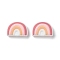 Silicone Beads, Rainbow Shaped, Pale Violet Red, 18x25x9mm, Hole: 2mm