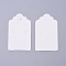 Paper Earring Display Cards, White, 49.5x29.5x0.4mm, 100pcs/set