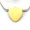 Plastic Pendants, Heart, Yellow, 35x32mm