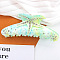 Starfish Cellulose Acetate Claw Hair Clips, Rhinestones Style Hair Accessories for Women & Girls, Aquamarine, 120x40x55mm