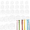 NBEADS 36 Pcs 3 Sizes Acrylic Thread Drops,Thread Winding Plate Board with Label Tag Slot Thread Bobbins Organizer Sewing Thread Winding Card for Embroidery Floss Organization