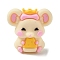Silicone Beads, PapayaWhip, Focal Beads, Mouse, 29x29.5~30x17~17.5mm, Hole: 2mm