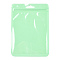 Macaron Color Plastic Yin-yang Zip Lock Bags, Resealable Bags, Self Seal Bags, Top Seal, Rectangle, Pale Green, 12.9x8.5x0.15cm, Unilateral Thickness: 2 Mil(0.05mm)