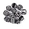 Handmade Millefiori Glass Rondelle Beads, Chevron Beads, Black, 19~22x20~23mm, Hole: 2~9mm