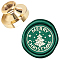 Wax Seal Brass Stamp Head, for Wax Seal Stamp, Christmas Themed Pattern, 25x14.5mm