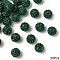 30Pcs Polymer Clay Rhinestone Beads, Grade A, Round, Pave Disco Ball Beads, Emerald, 10x9.5mm, Hole: 1.5mm, 30pcs/set
