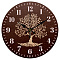 MDF Printed Wall Clock, for Home Living Room Bedroom Decoration, Flat Round, Tree of Life, 300mm