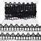 Polyester Lace Trim, with Cardboard Display Card, Black, 1-3/8 inch(36mm)