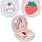 2Pcs 2 Styles Sewing Tool Sets, including Sewing Needles, Scissor, Sewing Needle Devices Threader, Safety Pins, Tweezers, Sewing Snap Button, Button, Polyester Thread, Strawberry, 65.5x70x19mm, 1pc/style